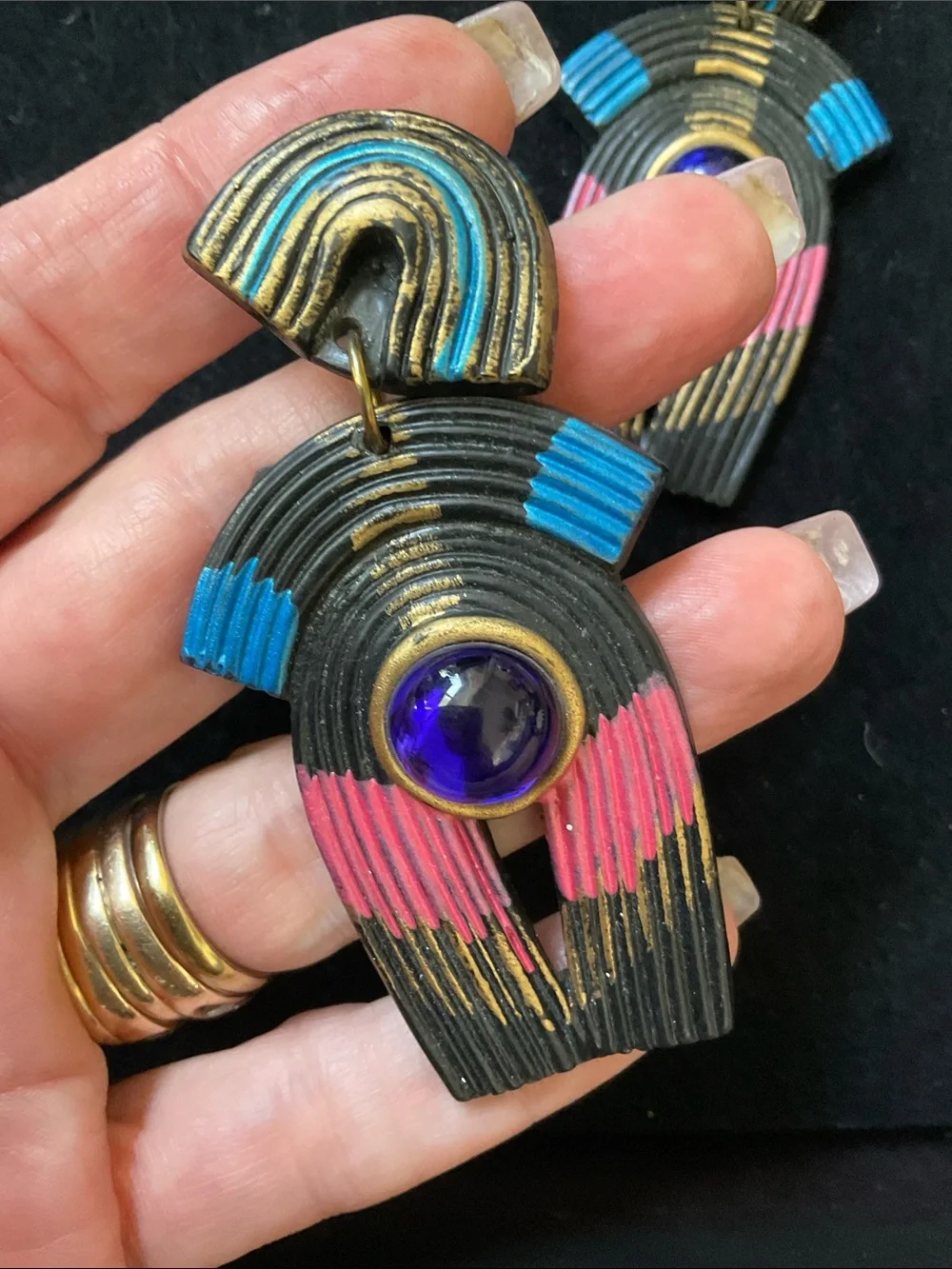 Vintage 80’s statement earrings